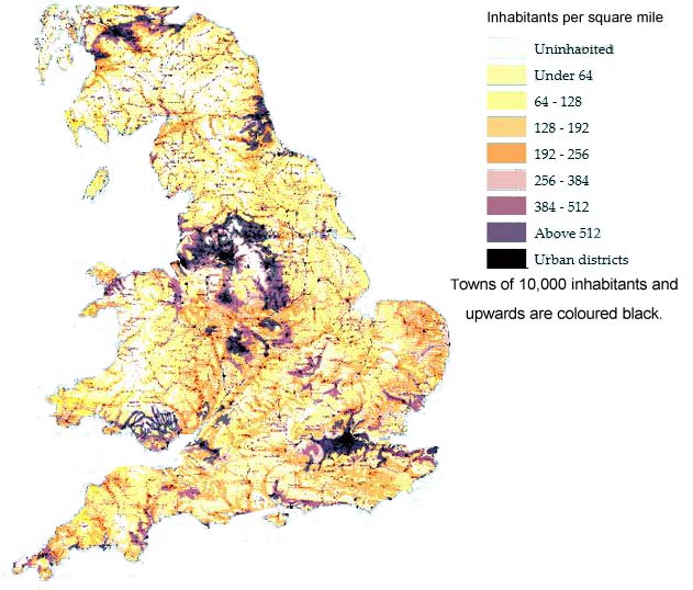 UK 1891 Population Density