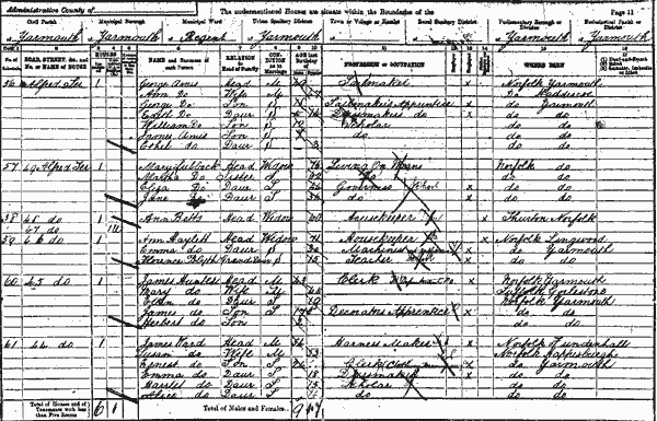 1891 Census Extract